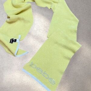 BEBE YELLOW RHINESTONED SCARF